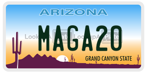 MAGA20 license plate in Arizona