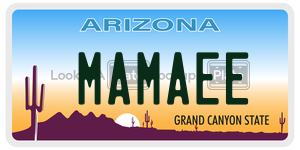 MAMAEE  license plate in AZ