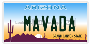 MAVADA license plate in Arizona