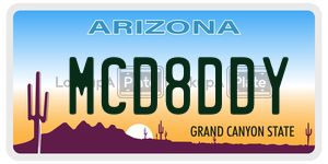 MCD8DDY license plate in Arizona