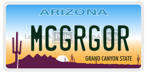 MCGRGOR  license plate in AZ