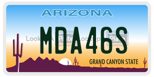 MDA46S  license plate in AZ