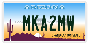 MKA2MW license plate in Arizona