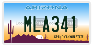 MLA341  license plate in AZ