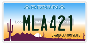 MLA421  license plate in AZ