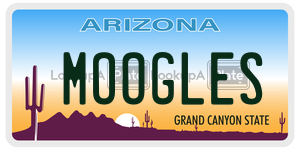 MOOGLES license plate in Arizona