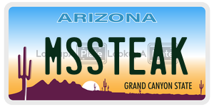 MSSTEAK  license plate in AZ