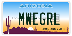 MWEGRL  license plate in AZ