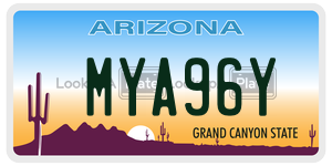 MYA96Y  license plate in AZ