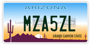 MZA5ZL  license plate in AZ
