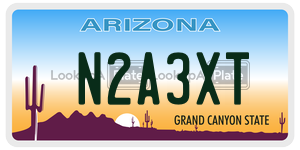 N2A3XT license plate in Arizona