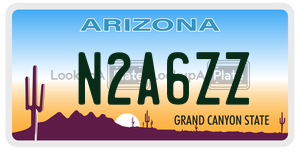 N2A6ZZ  license plate in AZ