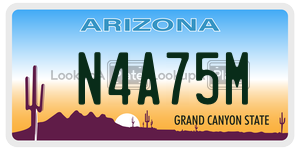 N4A75M license plate in Arizona
