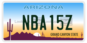 NBA15Z license plate in Arizona