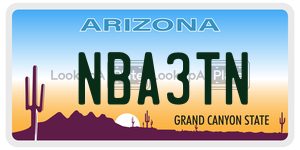 NBA3TN  license plate in AZ