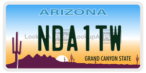 NDA1TW  license plate in AZ