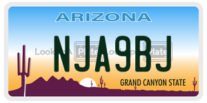 NJA9BJ  license plate in AZ