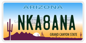 NKA8ANA  license plate in AZ