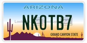 NKOTB7  license plate in AZ