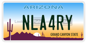 NLA4RY  license plate in AZ