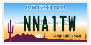 NNA1TW license plate in Arizona