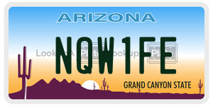 NQW1FE  license plate in AZ