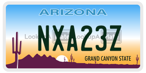 NXA23Z  license plate in AZ