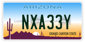NXA33Y  license plate in AZ