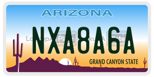 NXA8A6A  license plate in AZ