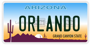 ORLANDO  license plate in AZ