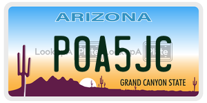 P0A5JC  license plate in AZ