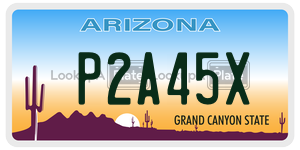 P2A45X license plate in Arizona