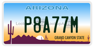 P8A77M license plate in Arizona
