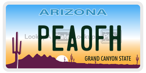 PEA0FH  license plate in AZ