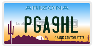 PGA9HL  license plate in AZ