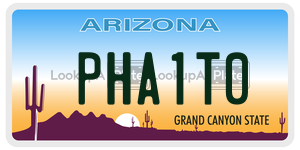 PHA1T0  license plate in AZ