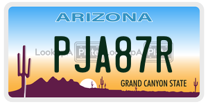 PJA87R license plate in Arizona