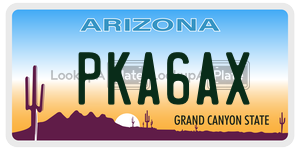 PKA6AX license plate in Arizona
