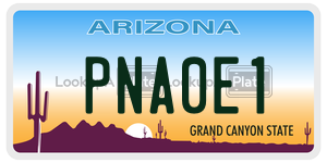 PNA0E1  license plate in AZ