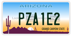 PZA1E2  license plate in AZ