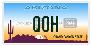 QOH license plate in Arizona