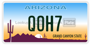 QOH7 license plate in Arizona