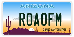 R0A0FM  license plate in AZ