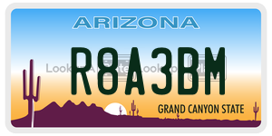 R8A3BM  license plate in AZ