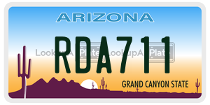 RDA711 license plate in Arizona