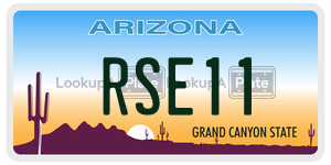 RSE11 license plate in Arizona