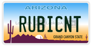 RUBICNT  license plate in AZ