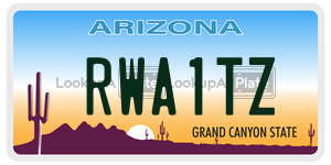 RWA1TZ  license plate in AZ