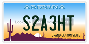 S2A3HT license plate in Arizona