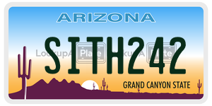 SITH242  license plate in AZ